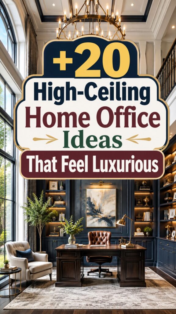 1. 20 High-Ceiling Home Office Ideas That Feel Luxurious