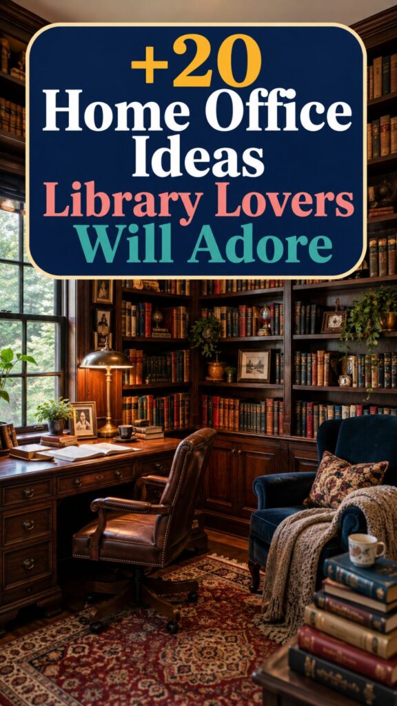 1. 20 Home Office Ideas Library Lovers Will Adore