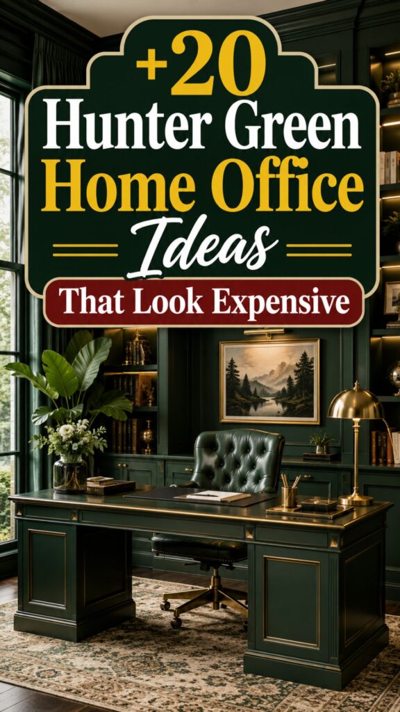 1. 20 Hunter Green Home Office Ideas That Look Expensive