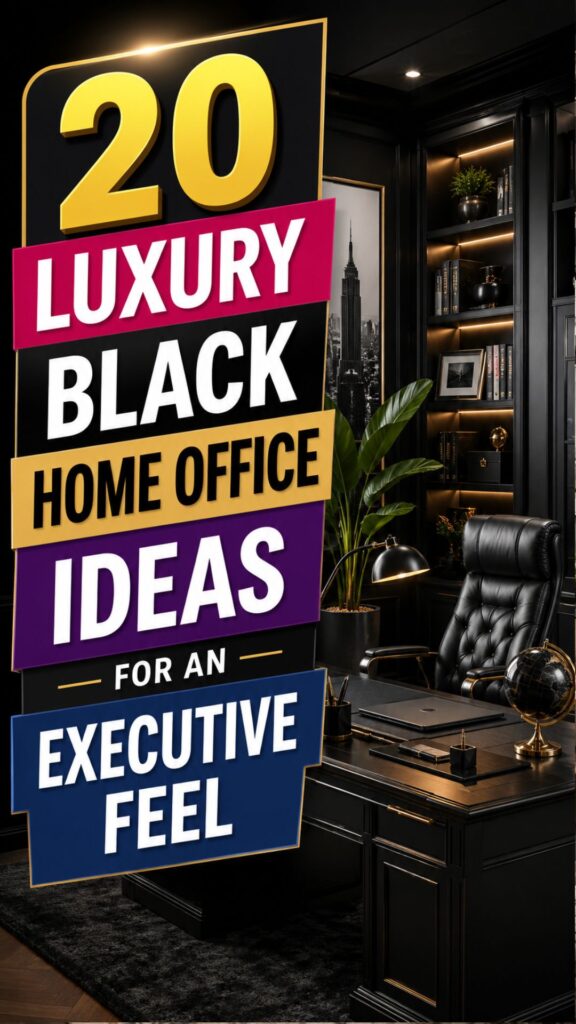 1. +20 Luxury Black Home Office Ideas for an Executive Feel