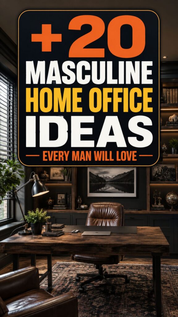 1. 20 Masculine Home Office Ideas Every Man Will Love