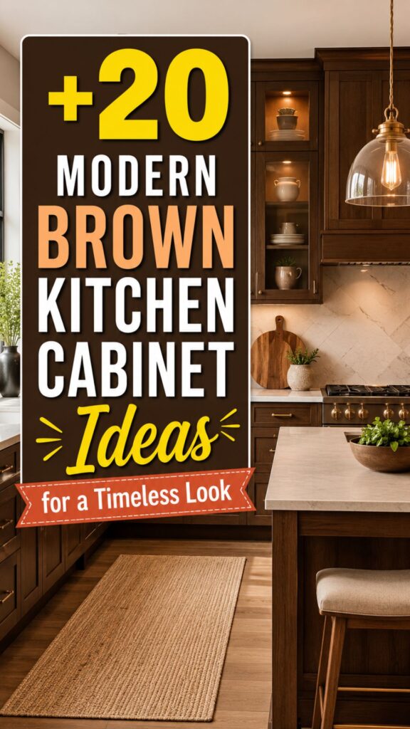 1. 20 Modern Brown Kitchen Cabinet Ideas for a Timeless Look