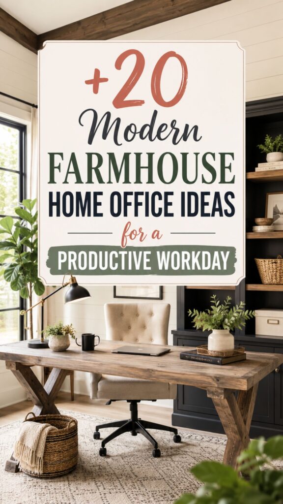 1. 20 Modern Farmhouse Home Office Ideas for a Productive Workday