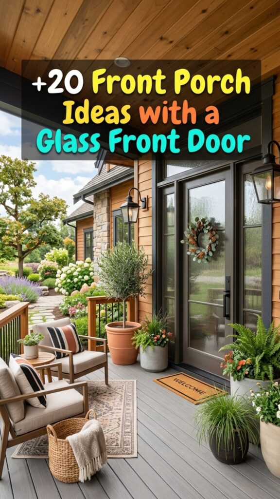 1. 20 Modern Front Porch Ideas Featuring a Glass Front Door