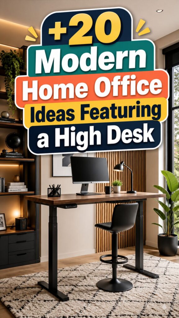 1. 20 Modern Home Office Ideas Featuring a High Desk