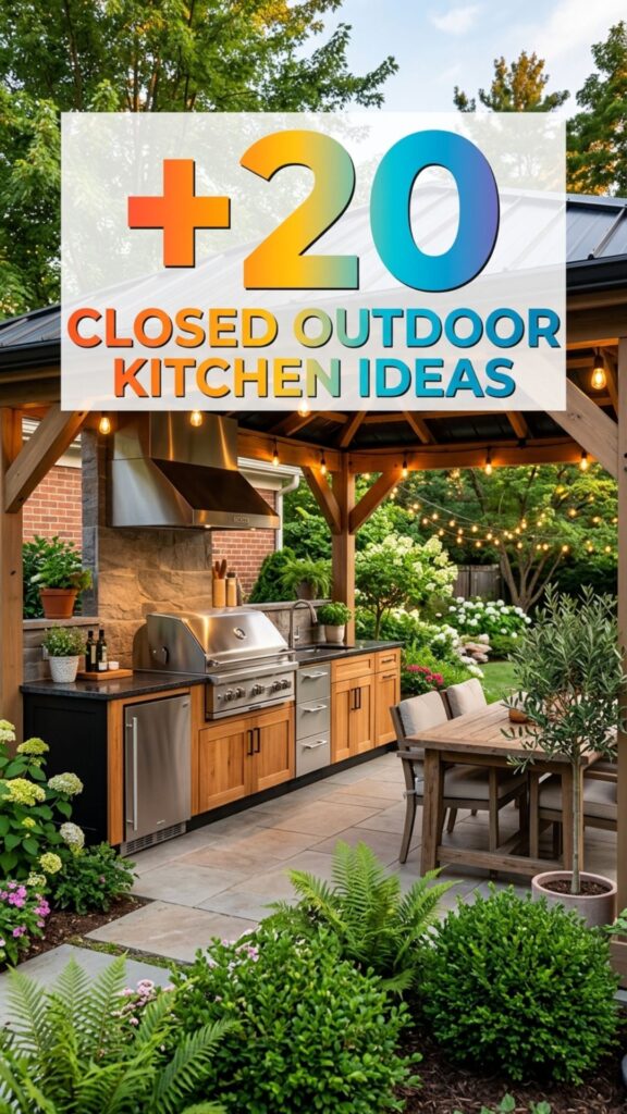 1. 20 Outdoor Kitchen Ideas Closed for All-Season Entertaining