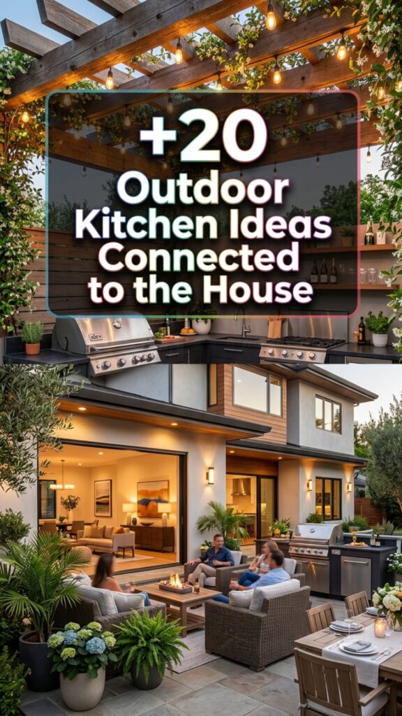 1. 20 Outdoor Kitchen Ideas Connected to the House