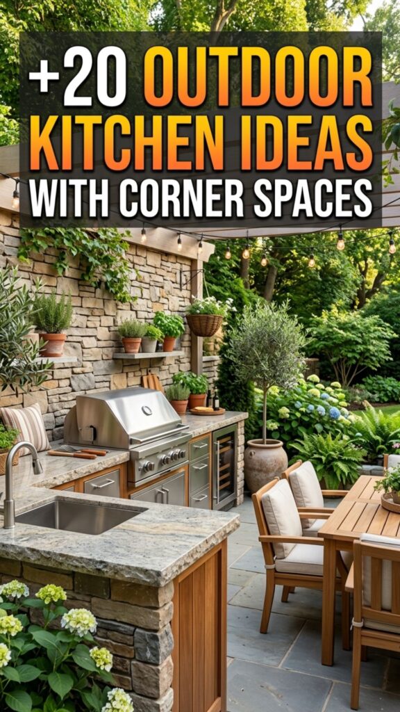 1. 20 Outdoor Kitchen Ideas Corner Spaces Can Use Beautifully