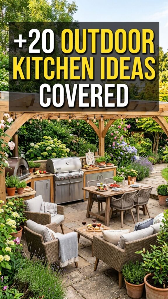 1. 20 Outdoor Kitchen Ideas Covered for Small Backyards