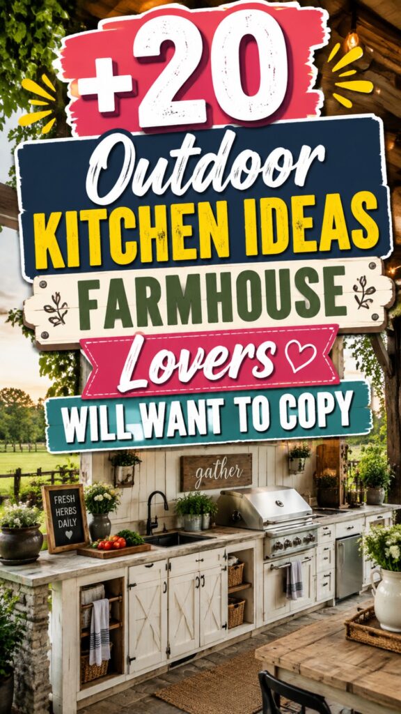 1. 20 Outdoor Kitchen Ideas Farmhouse Lovers Will Want to Copy