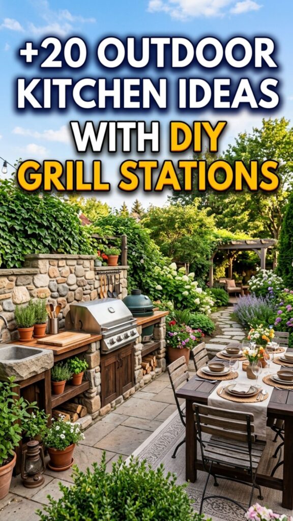 1. 20 Outdoor Kitchen Ideas With DIY Grill Stations for Every Backyard
