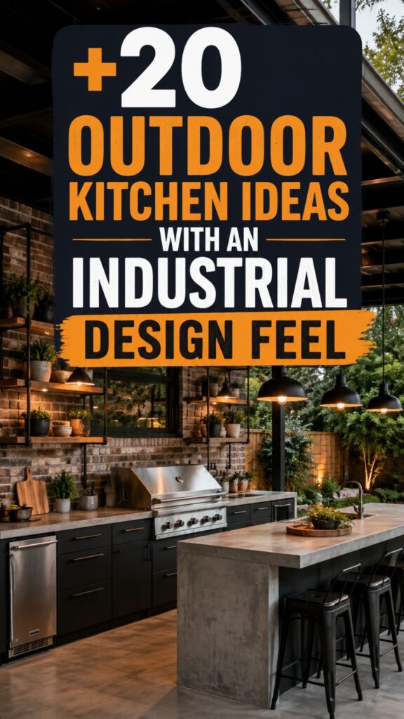 1. 20 Outdoor Kitchen Ideas With an Industrial Design Feel