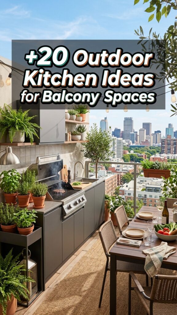 1. 20 Outdoor Kitchen Ideas for Balcony Spaces