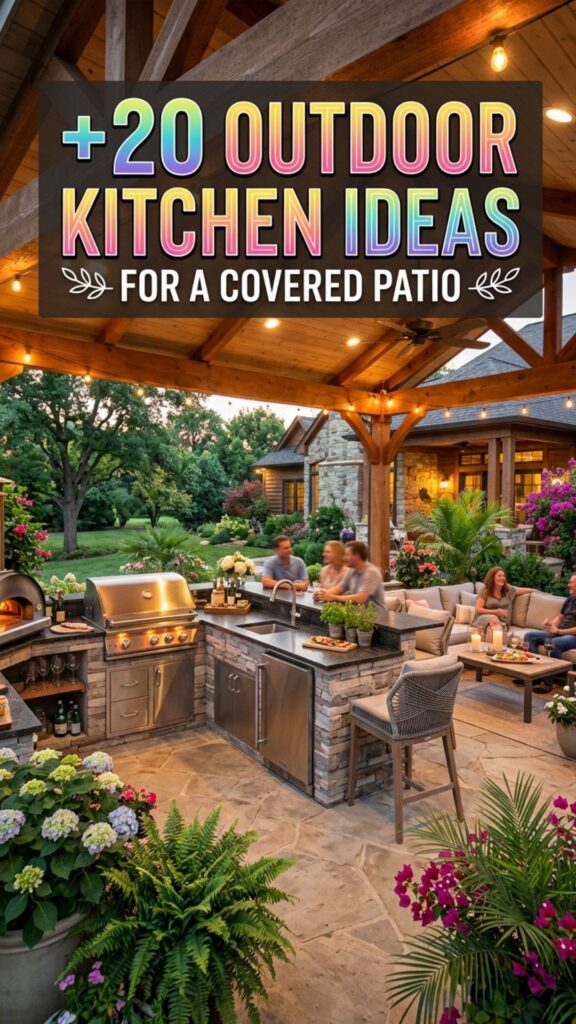 1. 20 Outdoor Kitchen Ideas for a Covered Patio You’ll Love