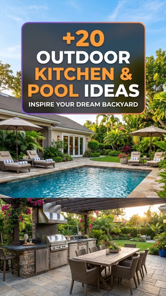 1. 20 Outdoor Kitchen and Pool Ideas for a Luxury Backyard Setup