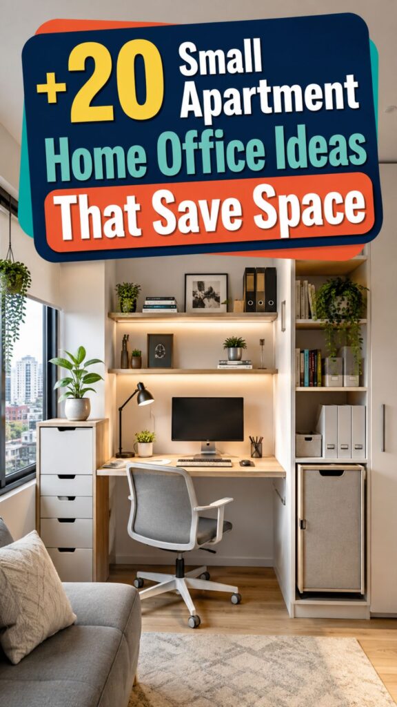 1. +20 Small Apartment Home Office Ideas That Save Space