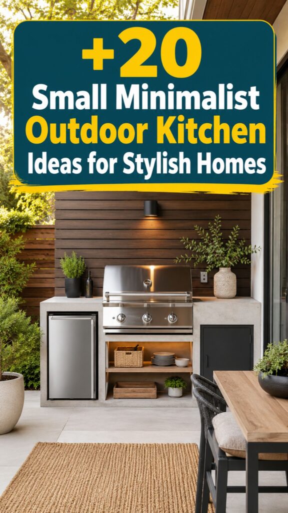 1. 20 Small Minimalist Outdoor Kitchen Ideas for Stylish Homes