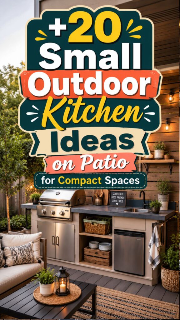 1. 20 Small Outdoor Kitchen Ideas on Patio for Compact Spaces