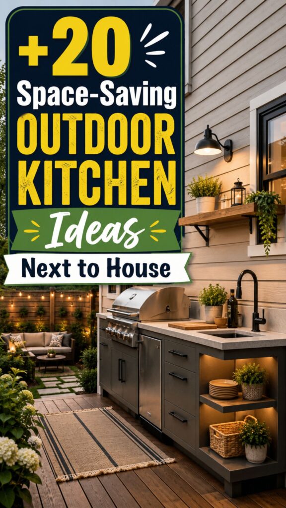 1. 20 Space-Saving Outdoor Kitchen Ideas Next to House