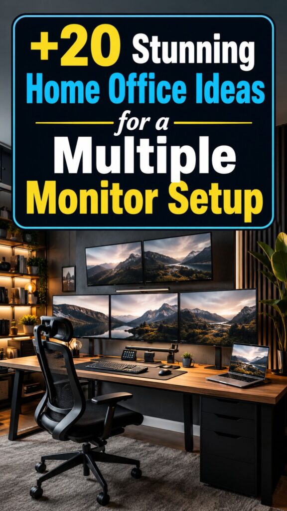 1. 20 Stunning Home Office Ideas for a Multiple Monitor Setup