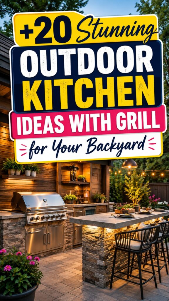 1. 20 Stunning Outdoor Kitchen Ideas With Grill for Your Backyard