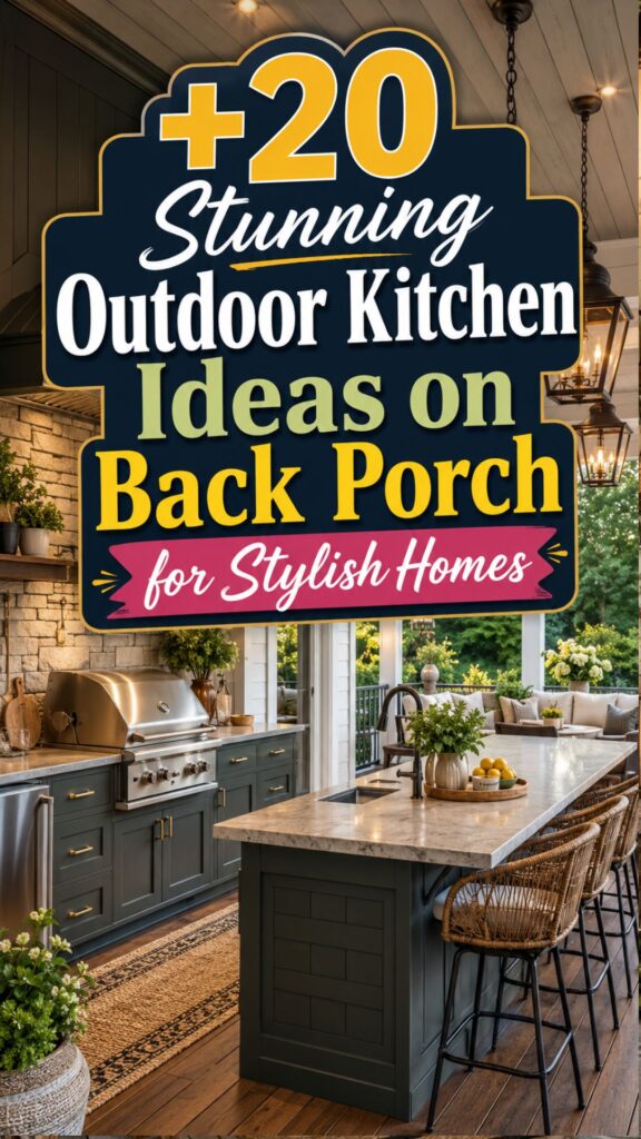 1. 20 Stunning Outdoor Kitchen Ideas on Back Porch for Stylish Homes