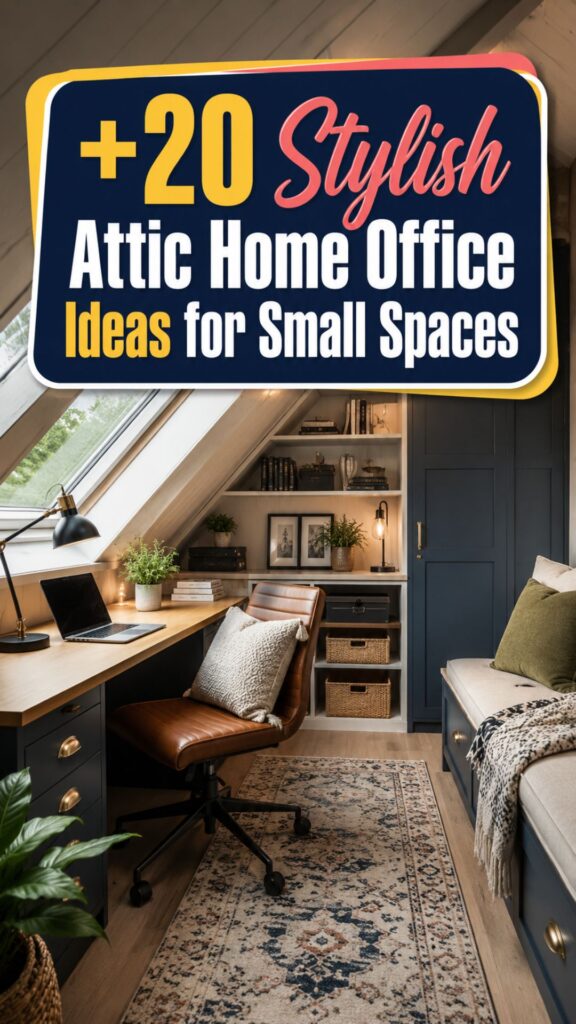 1. +20 Stylish Attic Home Office Ideas for Small Spaces