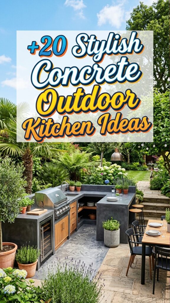 1. 20 Stylish Concrete Outdoor Kitchen Ideas for Any Space