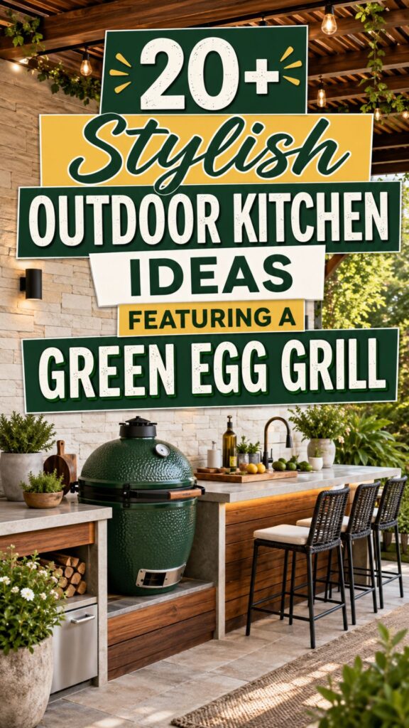 1. 20 Stylish Outdoor Kitchen Ideas Featuring a Green Egg Grill