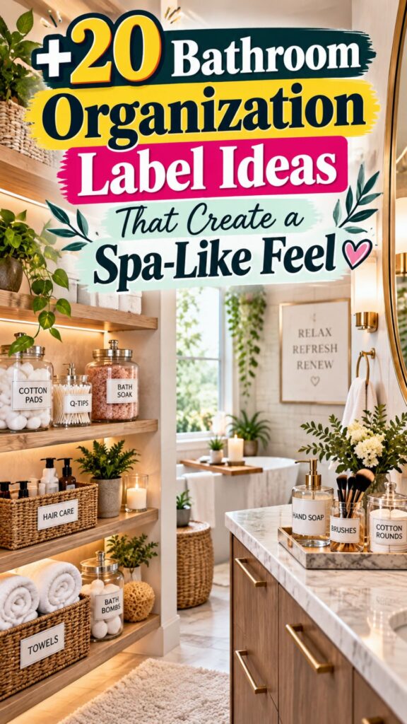 1. 20 Bathroom Organization Label Ideas That Create a Spa-Like Feel
