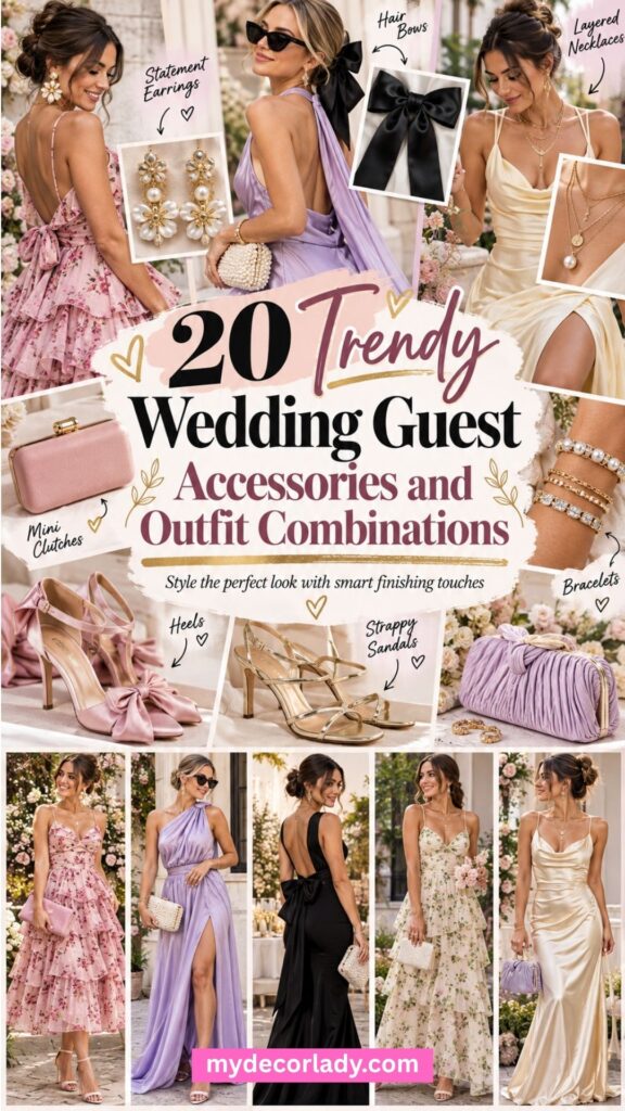 20 Trendy Wedding Guest Accessories and Outfit Combinations