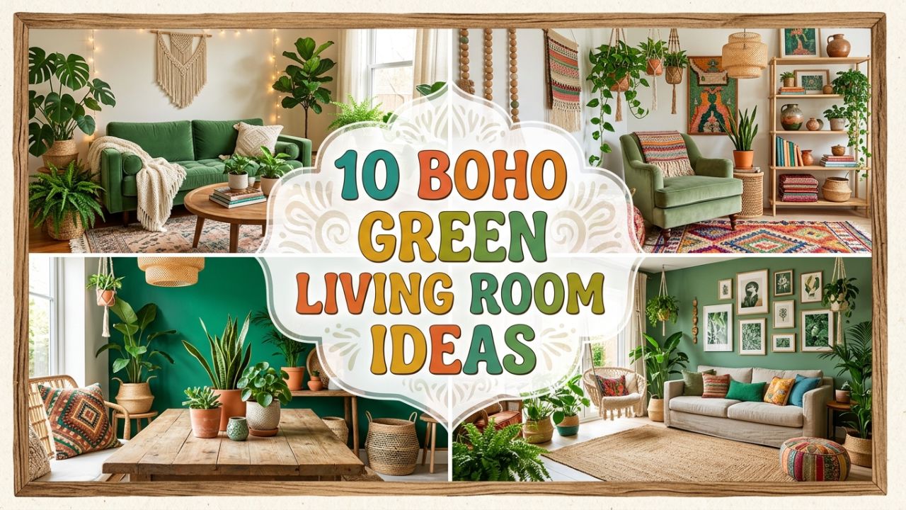 10 Boho Green Living Room Ideas to Create a Relaxed Oasis
