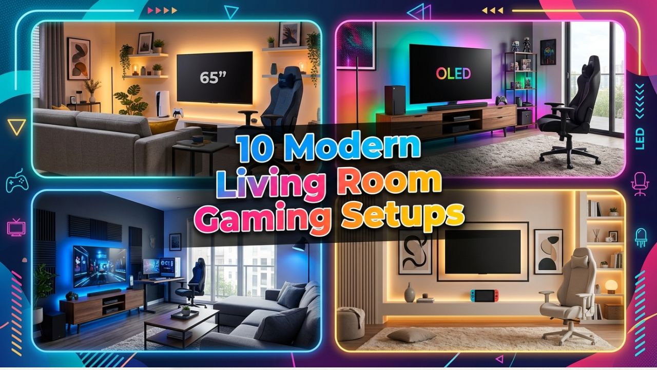 10 Modern Living Room Gaming Setups for a Sleek and Futuristic Vibe