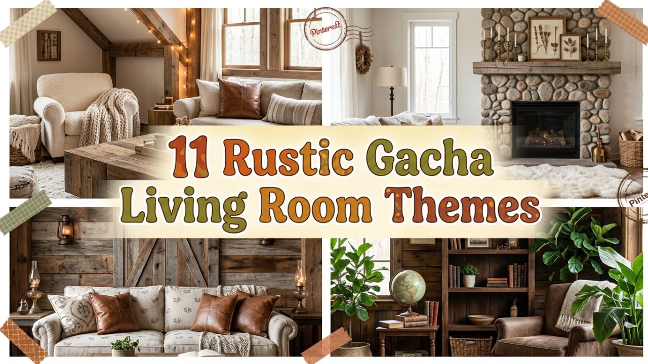 11 Rustic Gacha Living Room Themes for a Cozy Vibe