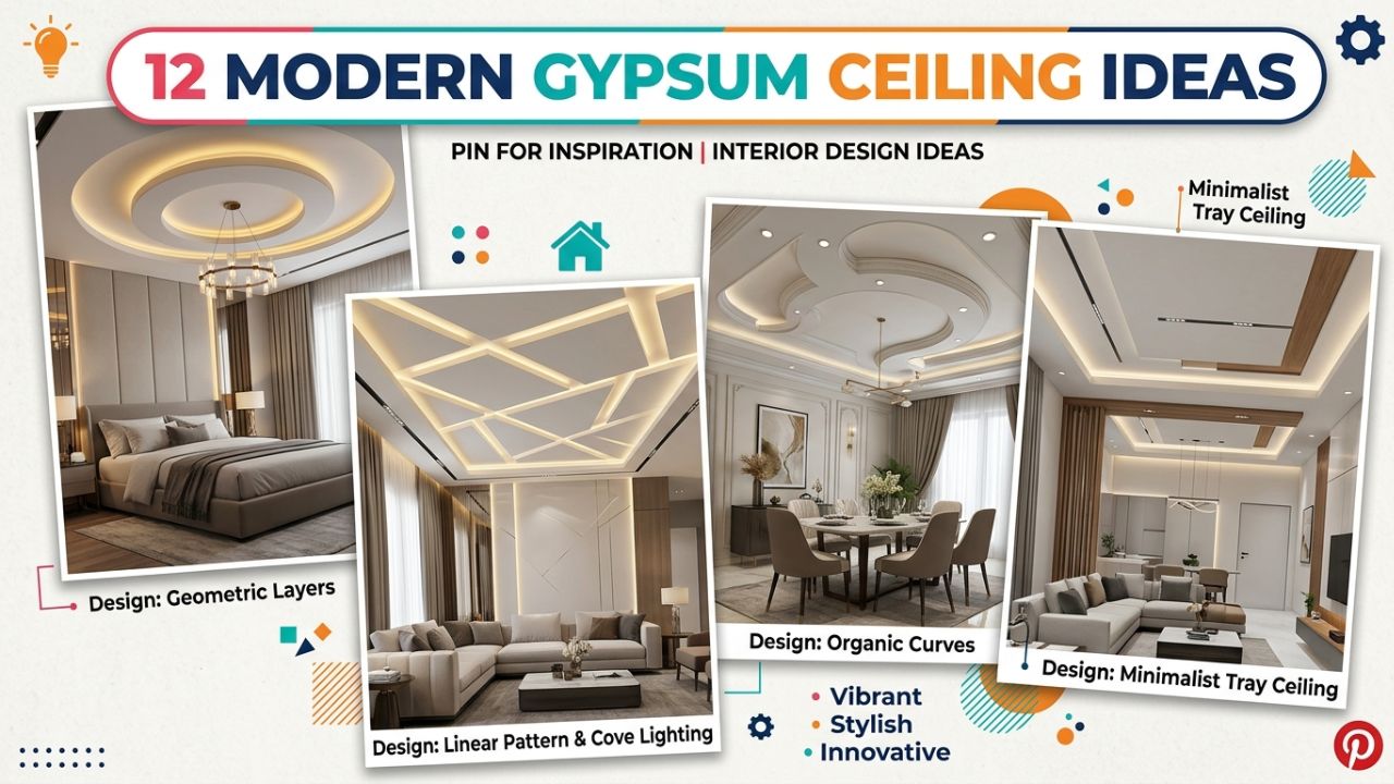 12 Modern Gypsum Ceiling Ideas for a Sleek Living Room Look