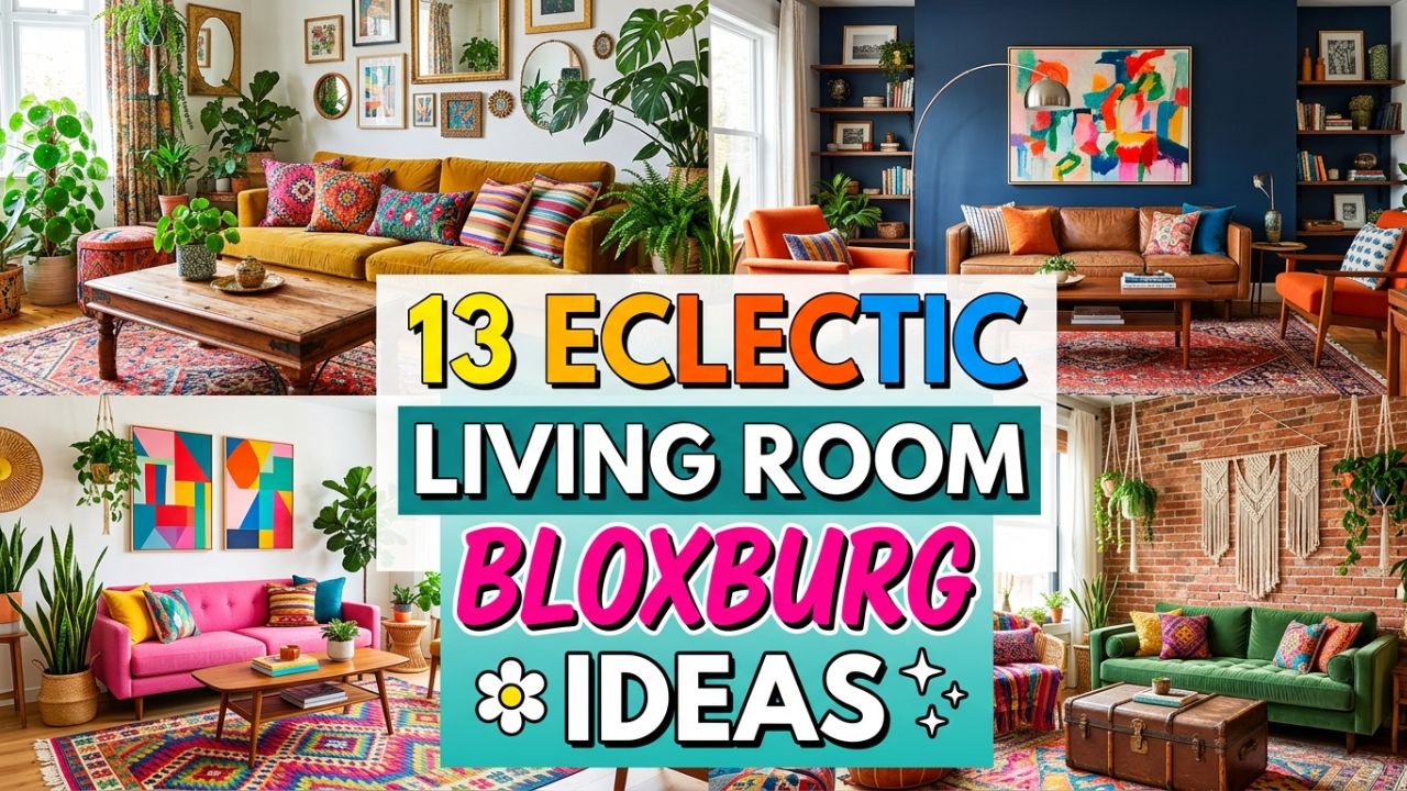 13 Eclectic Living Room Ideas to Showcase Your Style in Bloxburg