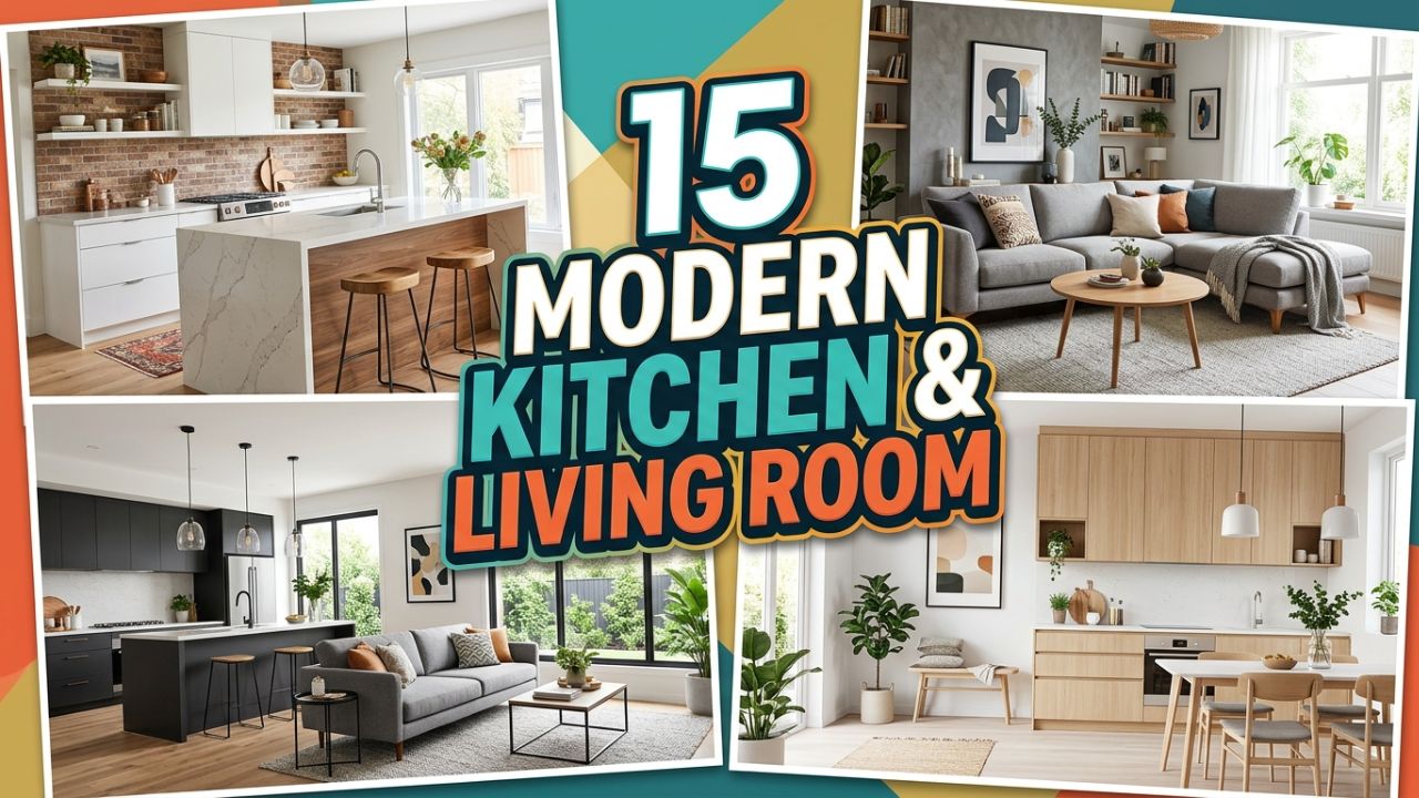 15 Modern Kitchen and Living Room Designs That Wow