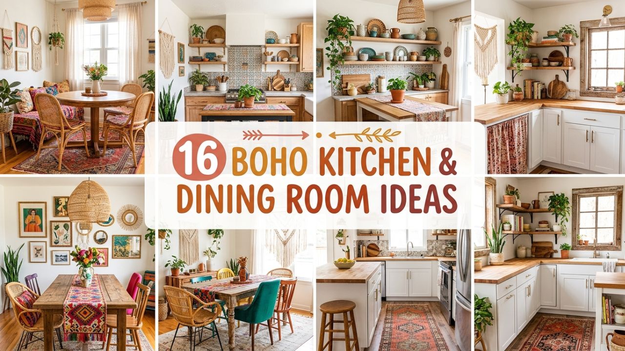 16 Boho Kitchen and Dining Room Ideas for a Relaxed, Artistic Vibe
