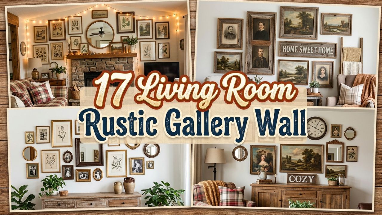 17 Rustic Gallery Wall Inspirations to Warm Up Your Living Room