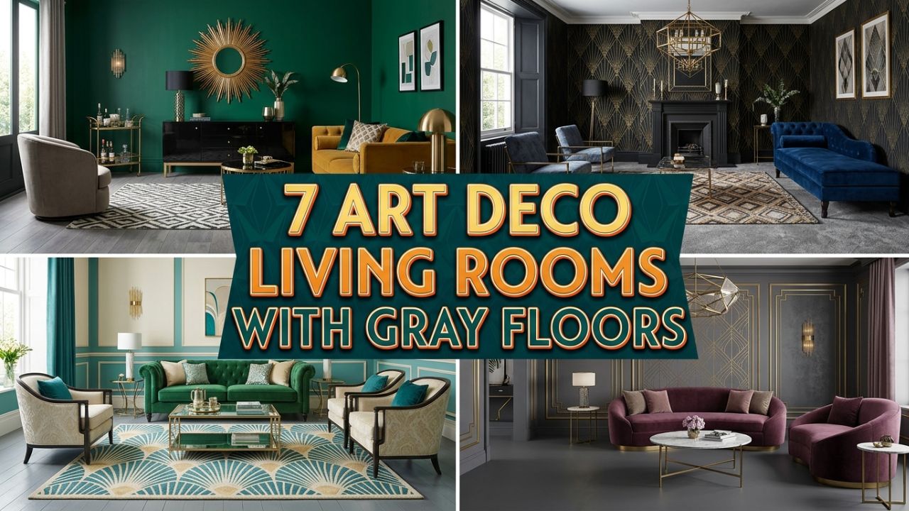 7 Art Deco Living Rooms with Gray Floors for a Glamorous Touch