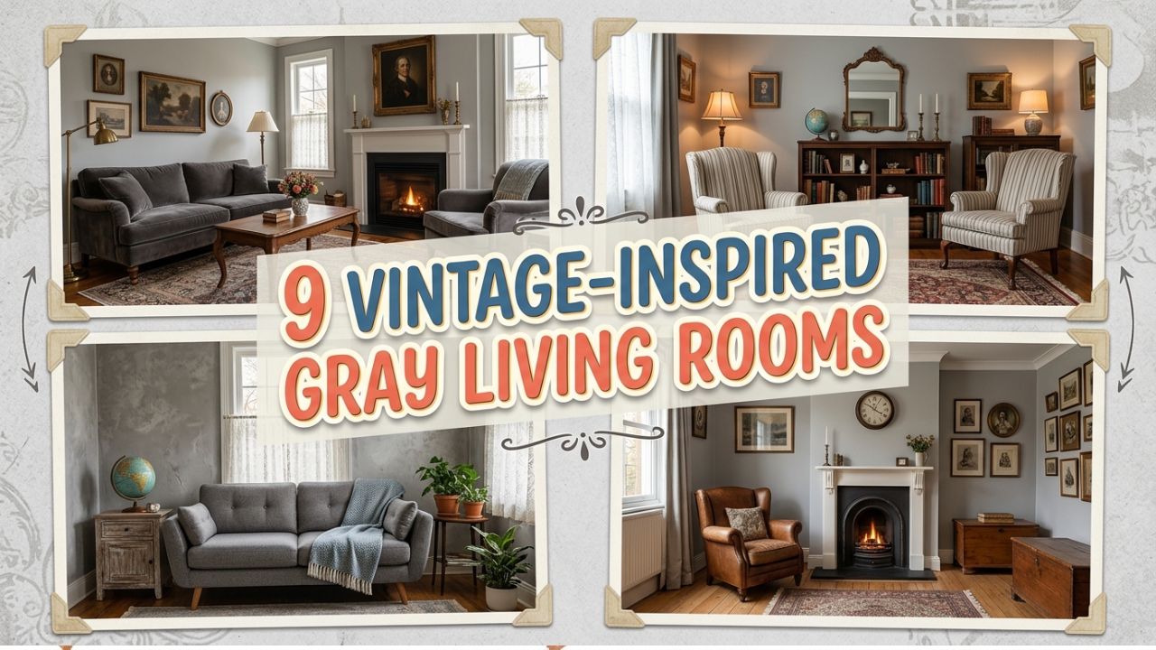 9 Vintage-Inspired Gray Living Rooms You’ll Fall in Love With