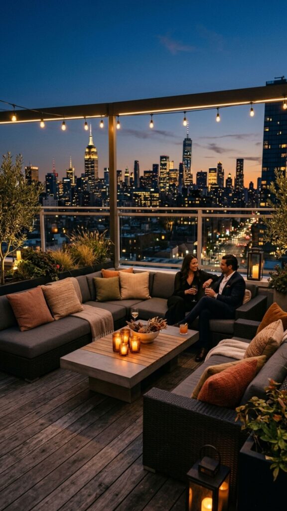 1. Build a Cozy Lounge Zone with Weatherproof Seating