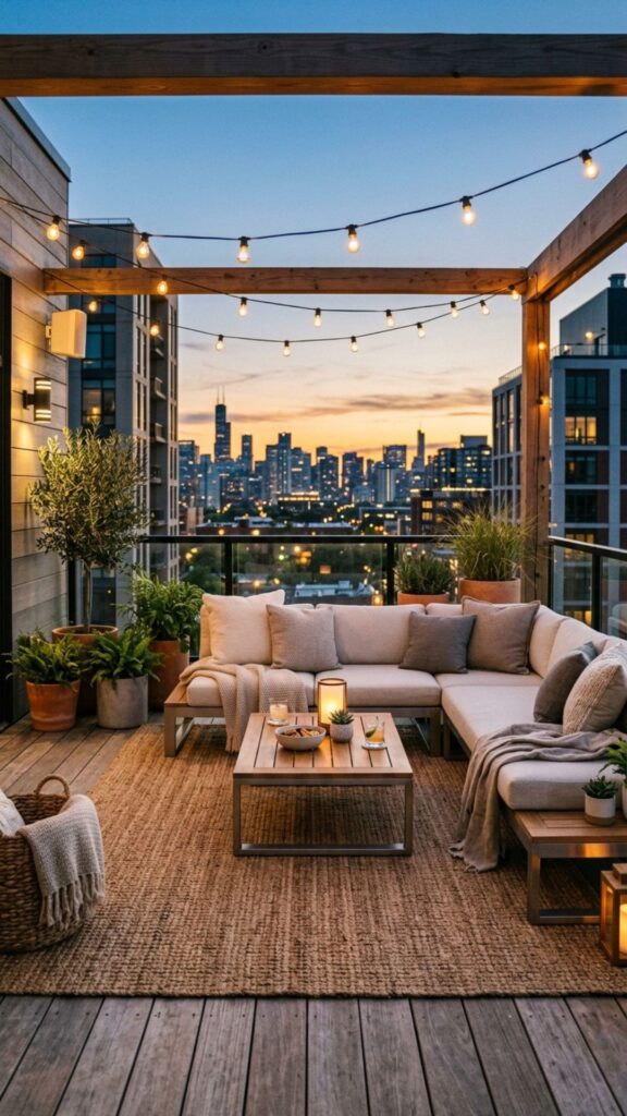 1. Build a Cozy Outdoor Lounge Area