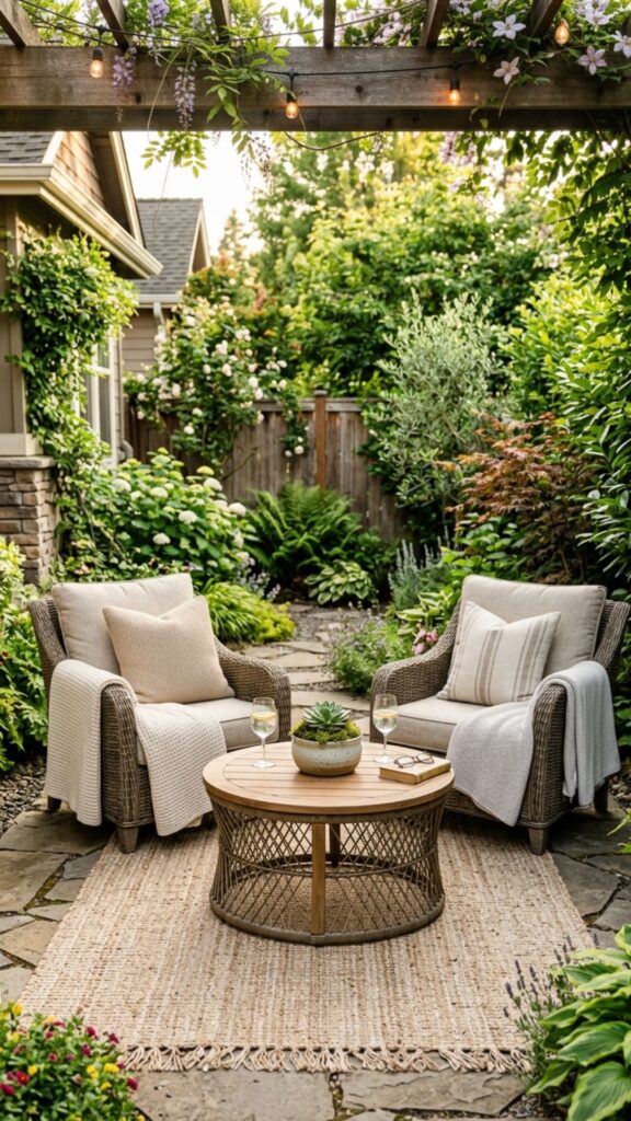 1. Build a Cozy Outdoor Lounge Area