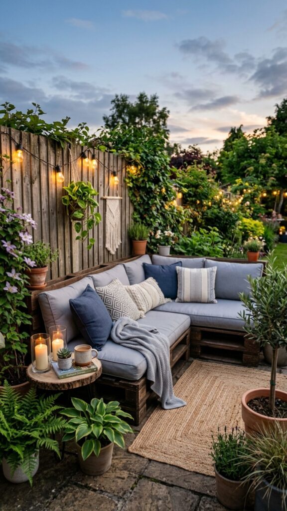 1. Build a Simple Wooden Pallet Sofa