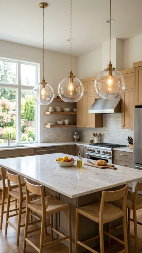 1. Classic Glass Globe Pendants