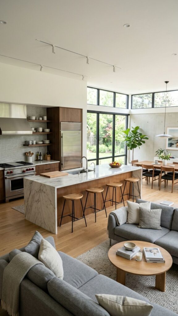 1. Create a Natural Divide Between Kitchen and Living Room
