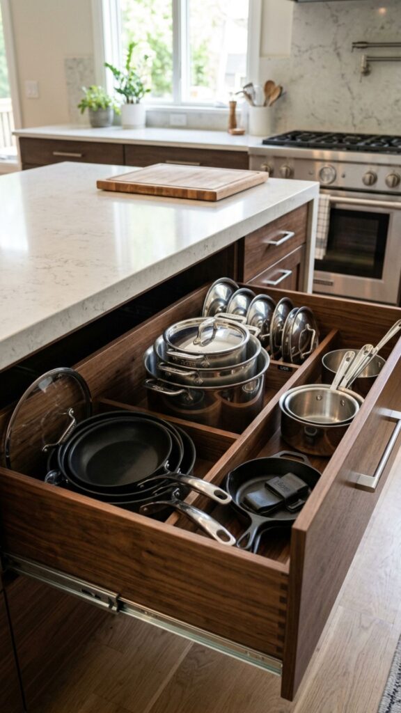 1. Deep Pot and Pan Drawers