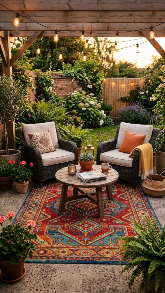 1. Lay Down an Outdoor Rug