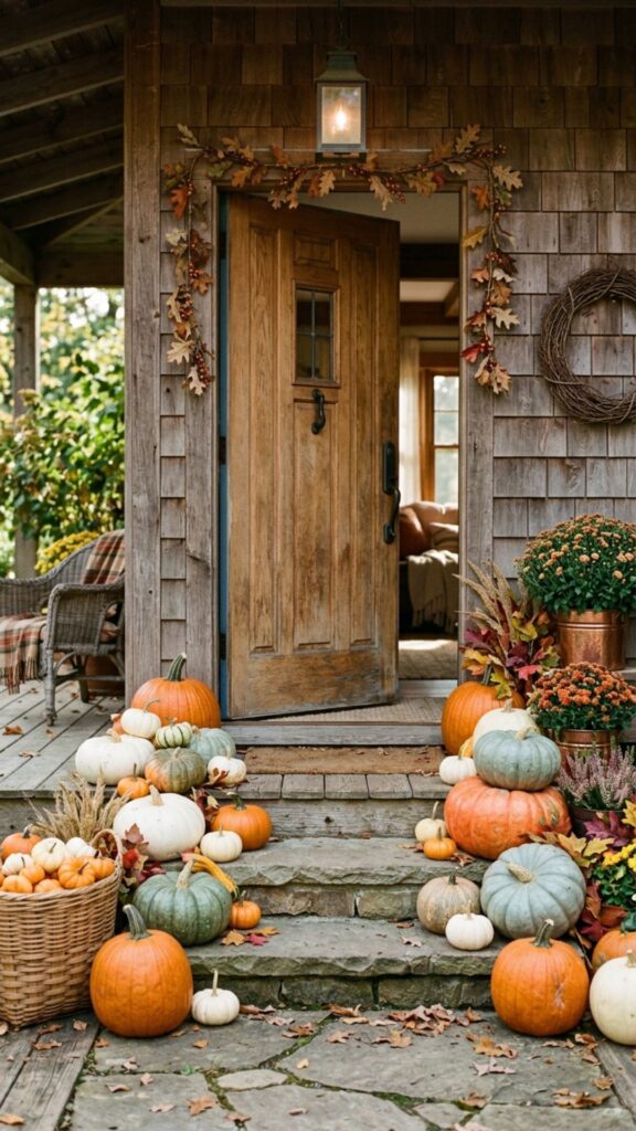 1. Layer Pumpkins in Different Sizes